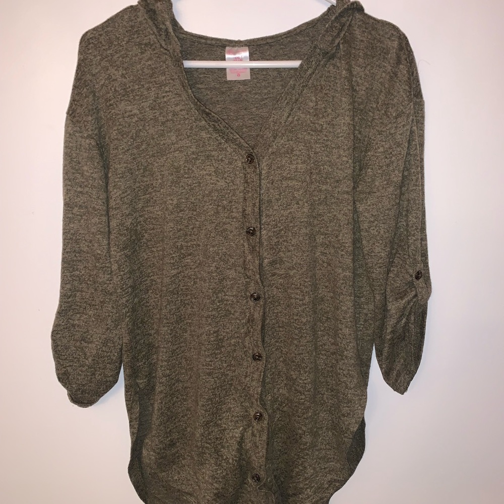 green “nobo” cardigan